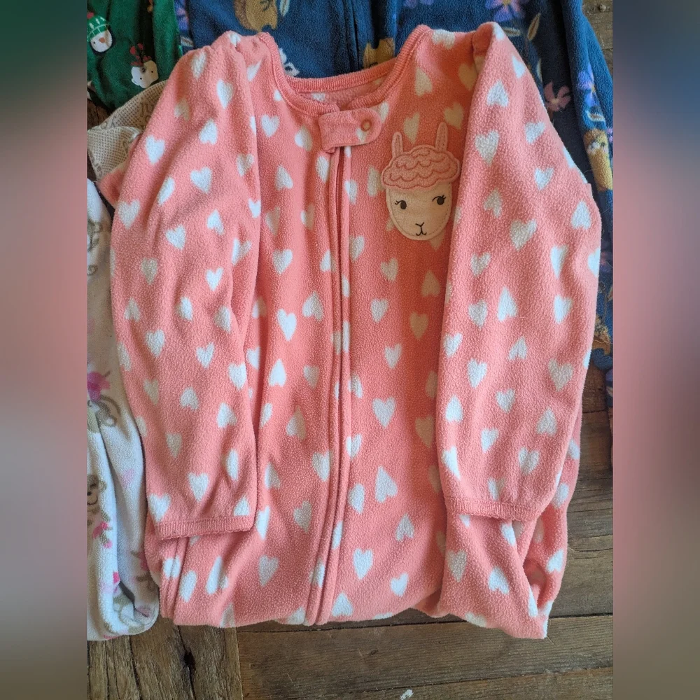 Carter's Pajama Lot Fleece Foot‎ Nightgowns Sizes Vary